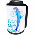 3dRose MacDonald Creative Studios – Marine Animals - Future Marine Biologist with bottlenose dolphin - Can Cooler Bottle Wrap (cc_281503)