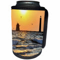 3dRose Dreamscapes by Leslie - Sunset - Warm summer sunset over Lake Michigan - Can Cooler Bottle Wrap (cc_281528)
