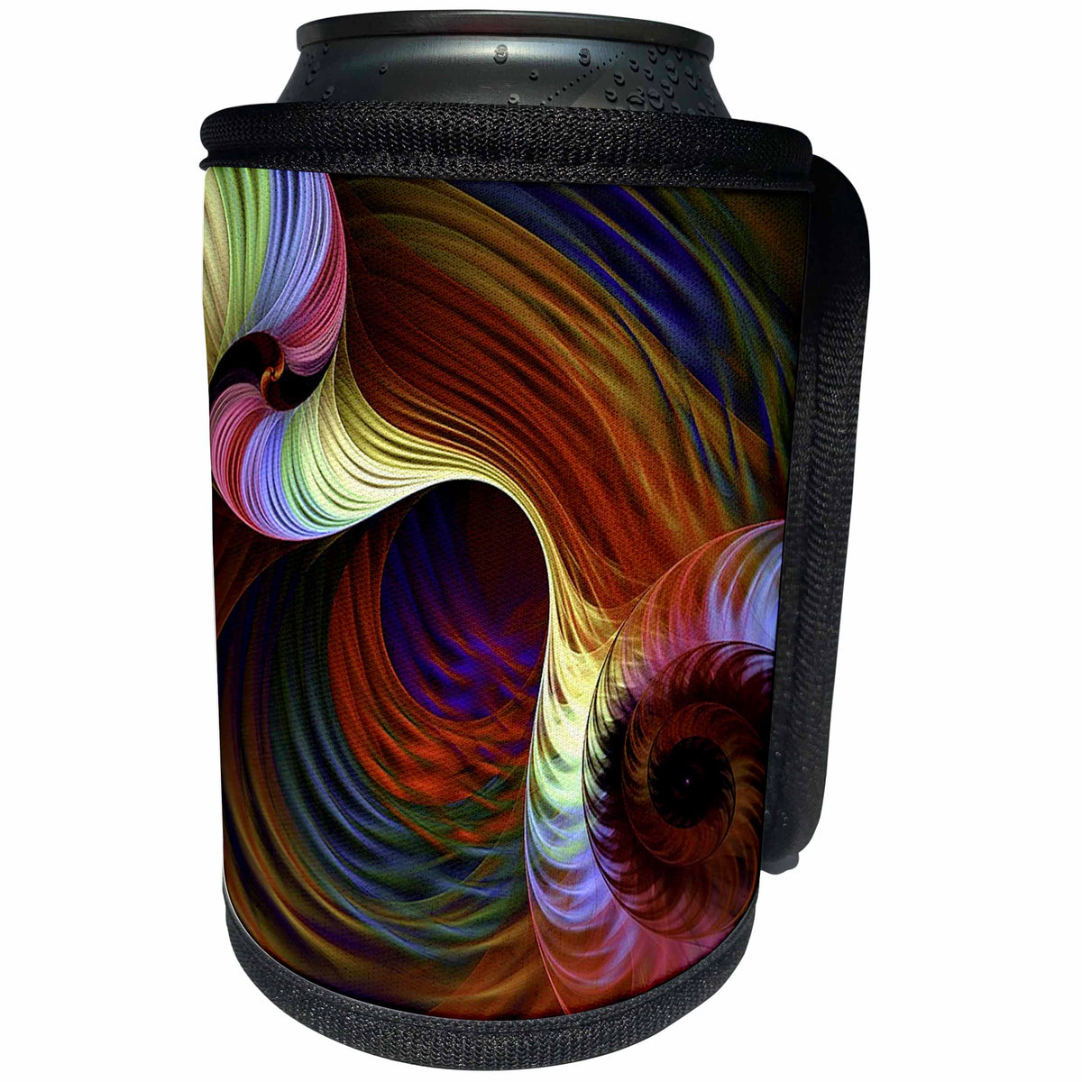 3dRose Spring And Summer Abstracts - Image of Multi Color Tunnels Of Color - Can Cooler Bottle Wrap (cc_281529)