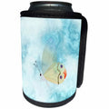 3dRose Spring And Summer Abstracts - Image of Yellow Butterfly Over Aqua Ocean - Can Cooler Bottle Wrap (cc_281534)