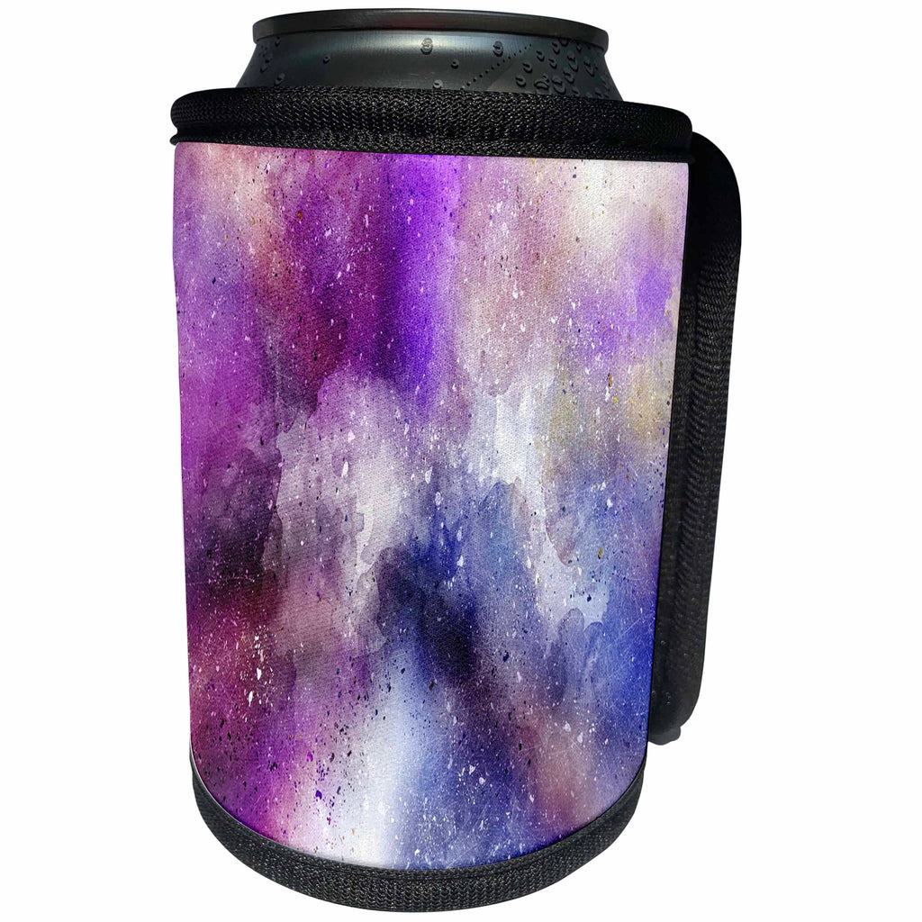 3dRose Spring And Summer Abstracts - Image of Blue Purple and White Milky Way Abstract - Can Cooler Bottle Wrap (cc_281536)