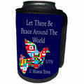 3dRose Jewish Themes - Image of Dove Made From Worlds Flags Talks Of Peace - Can Cooler Bottle Wrap (cc_281555)
