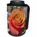 3dRose Patricia Sanders Creations - Peach Rose III - Can Cooler Bottle Wrap (cc_28156)