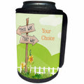 3dRose Childrens Art - Image of Cartoon Signs Say This Way That Way Your Choice - Can Cooler Bottle Wrap (cc_281576)