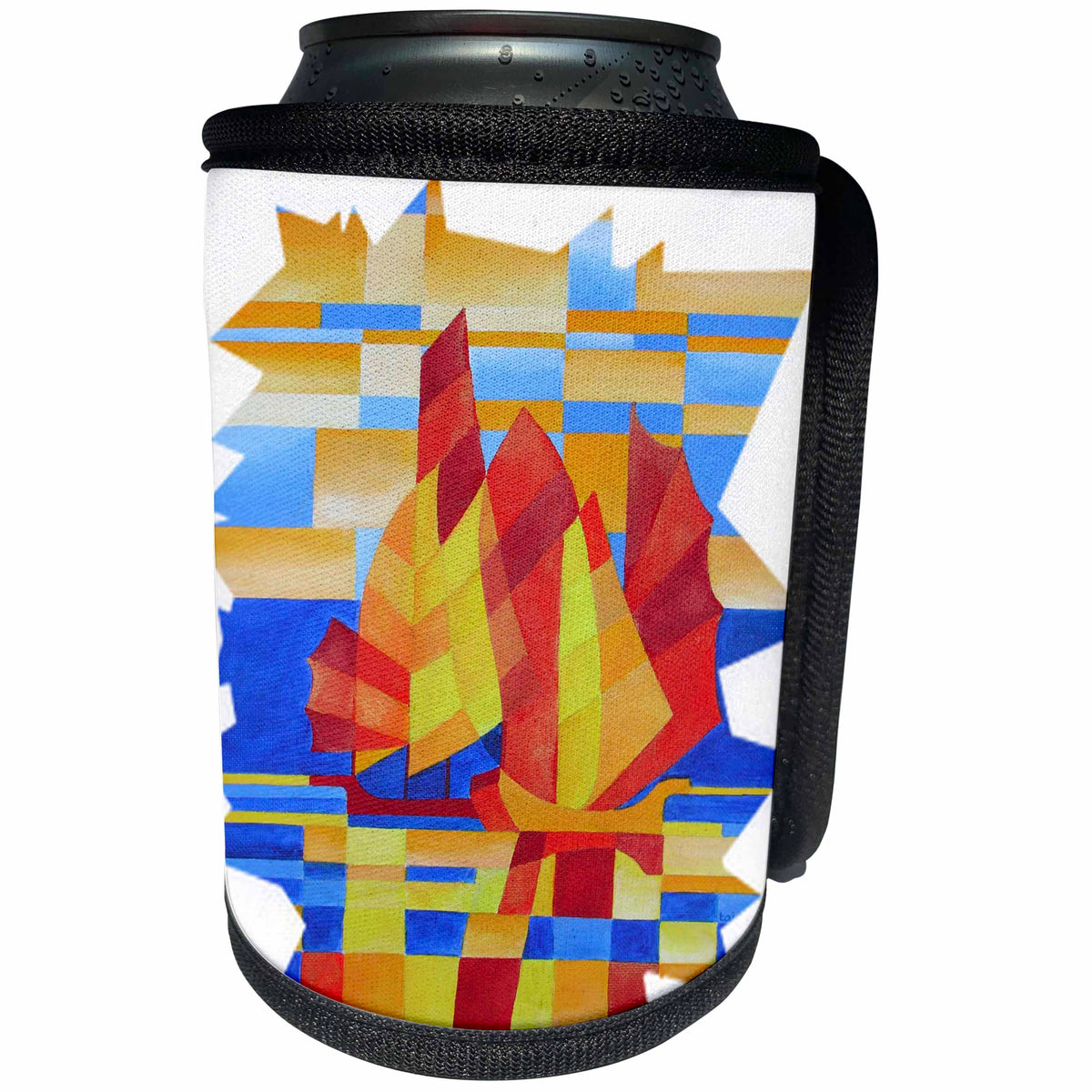 3dRose Taiche Acrylic Art - Boats Abstract - Can Cooler Bottle Wrap (cc_28158)