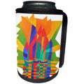 3dRose Taiche Acrylic Art - Boats Contemporary Abstract - Can Cooler Bottle Wrap (cc_28159)