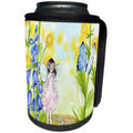 3dRose Fairies And Fantasy - Image of Elf Fairy In Pink Surrounded By Large Flowers - Can Cooler Bottle Wrap (cc_281591)