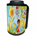 3dRose Fairies And Fantasy - Image of Beautiful Painting of Fairy With Ladybug and Flowers - Can Cooler Bottle Wrap (cc_281592)