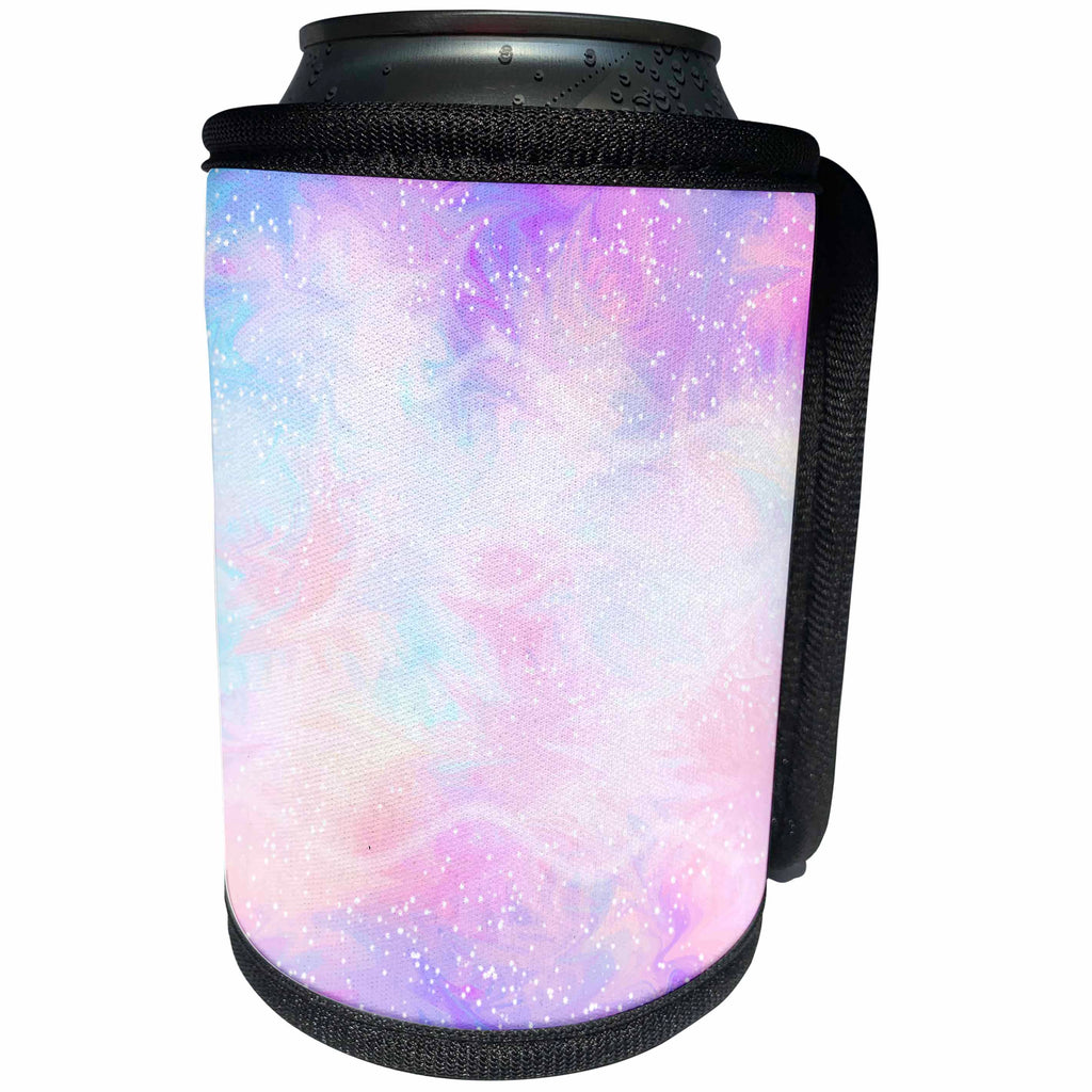 3dRose Sven Herkenrath Art - Lovely Abstract Mix of Pastel Colors Soft Background - Can Cooler Bottle Wrap (cc_281644)
