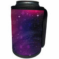 3dRose Sven Herkenrath Art - Black Sky Sprinkled with Stars and a Purple Nebula - Can Cooler Bottle Wrap (cc_281681)