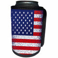 3dRose Sven Herkenrath Flag - Rustic Looking American Flag - Can Cooler Bottle Wrap (cc_281682)