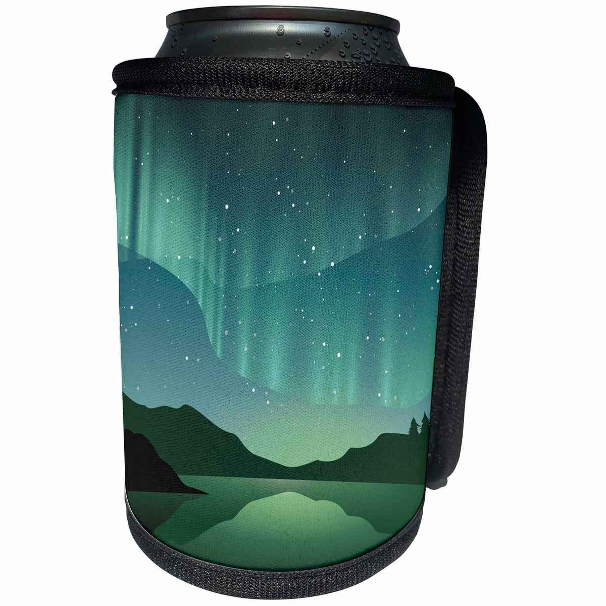 3dRose Sven Herkenrath Nature - Beautiful Picture of an Aurora Vector Art - Can Cooler Bottle Wrap (cc_281684)