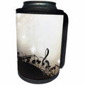 3dRose Sven Herkenrath Music - Abstract Art Music Notes and Clefs Perfect Background - Can Cooler Bottle Wrap (cc_281707)