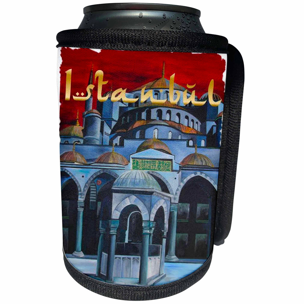 3dRose Taiche Acrylic Art - Istanbul Sultan Ahmed Mosque - Can Cooler Bottle Wrap (cc_28172)