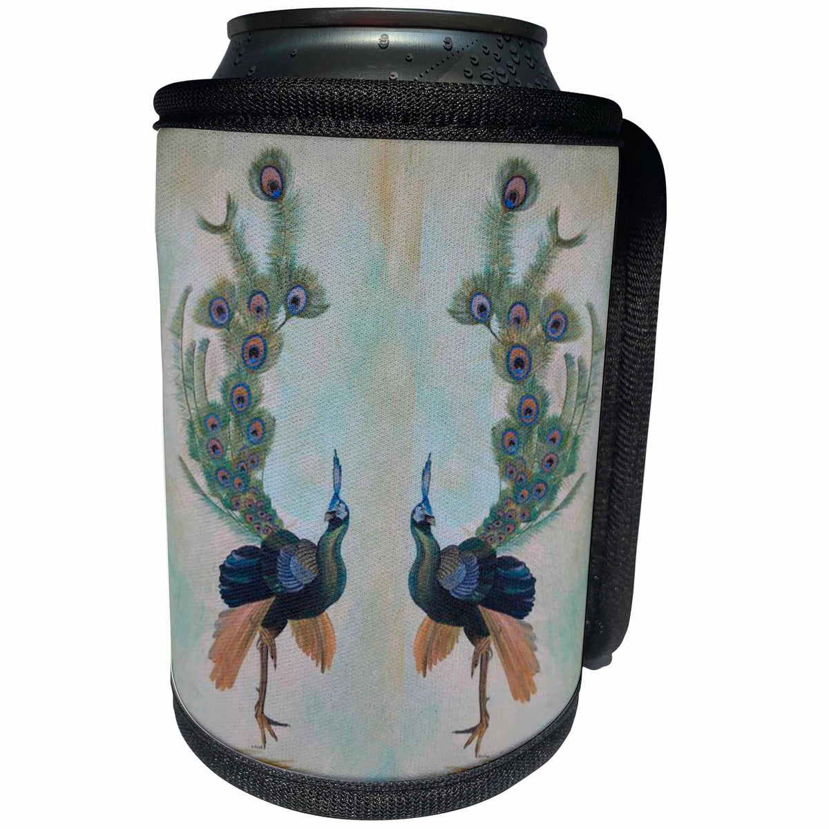 3dRose Taiche Acrylic Art - Peafowl Peacock - Can Cooler Bottle Wrap (cc_28176)