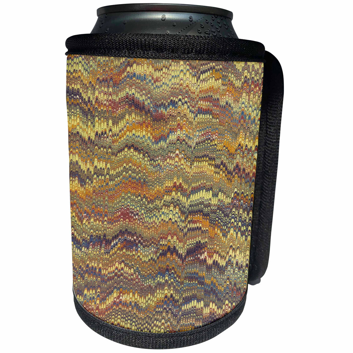 3dRose TDSwhite – Patterns Designs - Abstract Fancy Marbleized Design Vintage - Can Cooler Bottle Wrap (cc_281769)