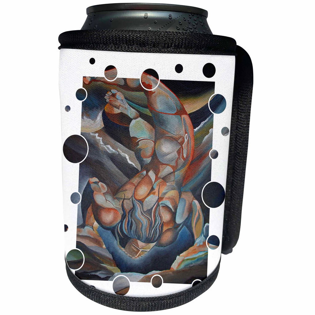 3dRose Taiche Acrylic Art - Mythology Neptune - Can Cooler Bottle Wrap (cc_28190)