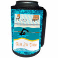 3dRose Beverly Turner Sports Design - Thank you Coach, Swimmer in Pool at Swim Team Meet, Sits, Score, Books - Can Cooler Bottle Wrap (cc_282052)