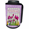 3dRose Beverly Turner Mothers Day Design - Mothers Day, Watering Can, Colorful Tulips, Cone Flowers, Sunflowers - Can Cooler Bottle Wrap (cc_282078)
