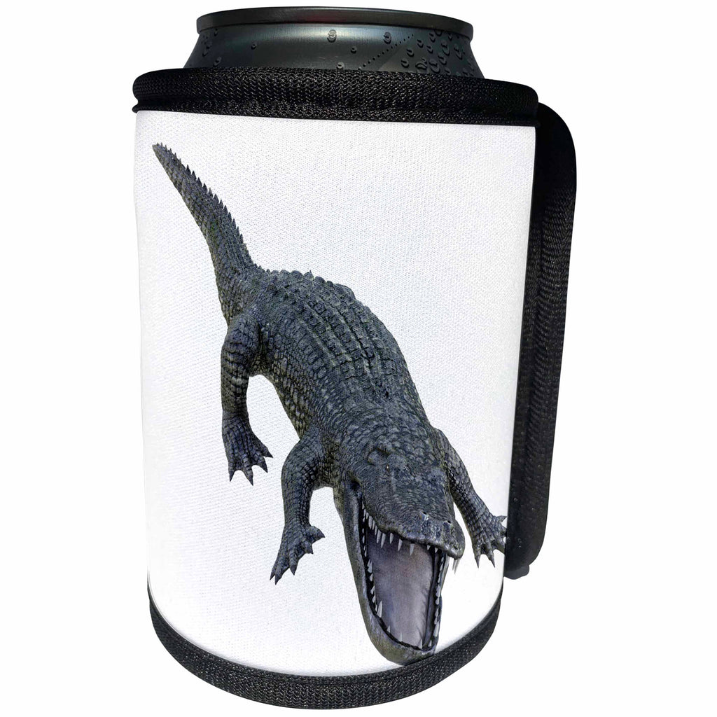 3dRose Boehm Graphics Animal - Alligator Attacking to the Front - Can Cooler Bottle Wrap (cc_282239)