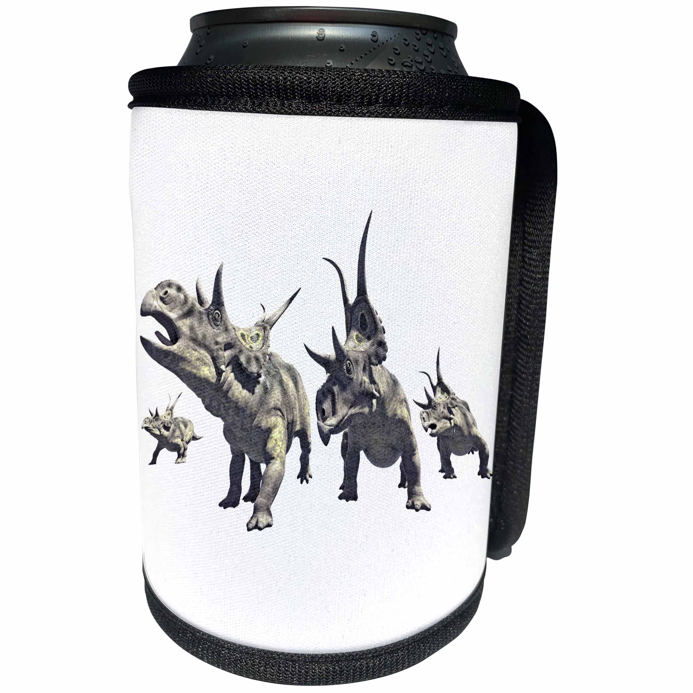 3dRose Boehm Graphics Dinosaur - Diabloceratops Herd Charging - Can Cooler Bottle Wrap (cc_282249)