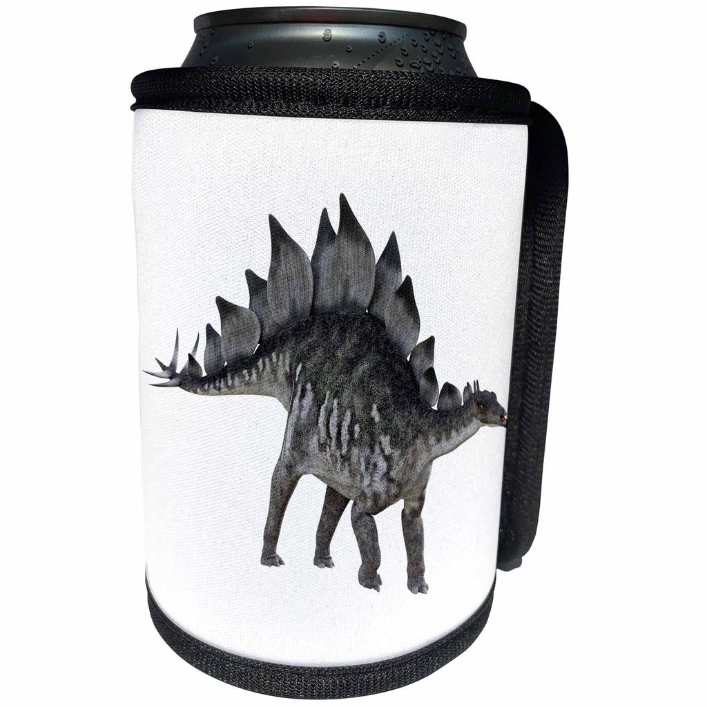 3dRose Boehm Graphics Dinosaur - Stegosaurus in Left Profile - Can Cooler Bottle Wrap (cc_282254)