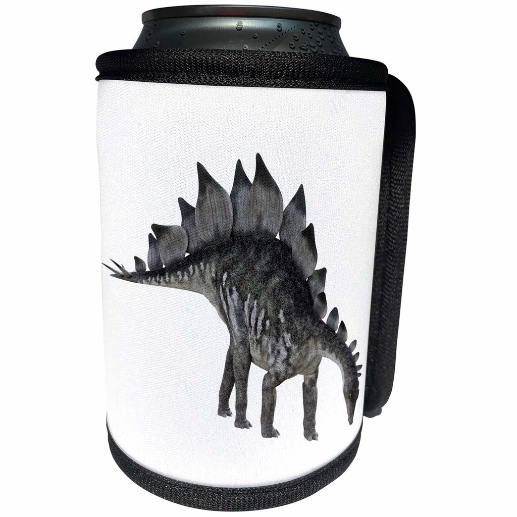 3dRose Boehm Graphics Dinosaur - Stegosaurus Walking to the Left - Can Cooler Bottle Wrap (cc_282257)