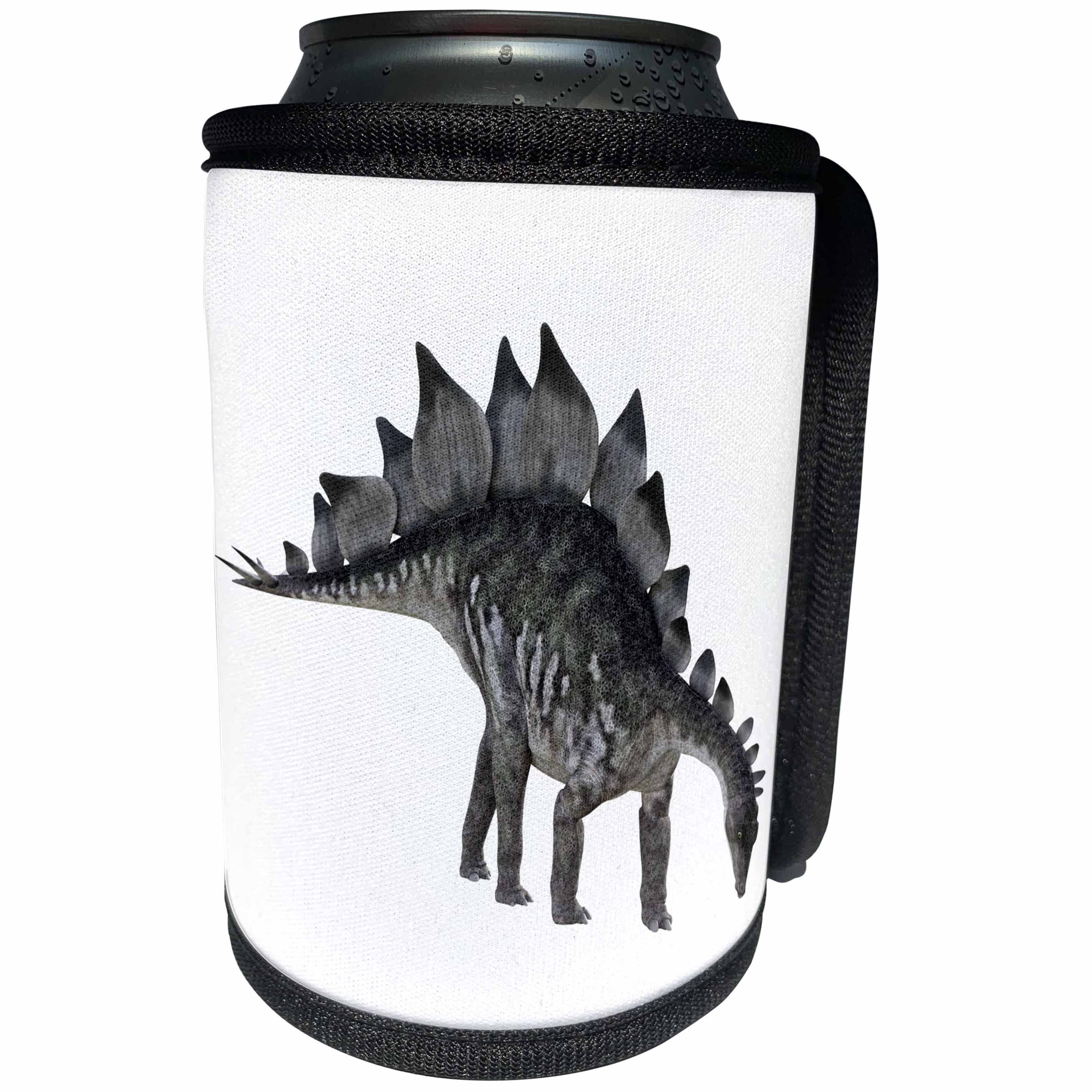 3dRose Boehm Graphics Dinosaur - Stegosaurus Walking to the Left - Can Cooler Bottle Wrap (cc_282257)