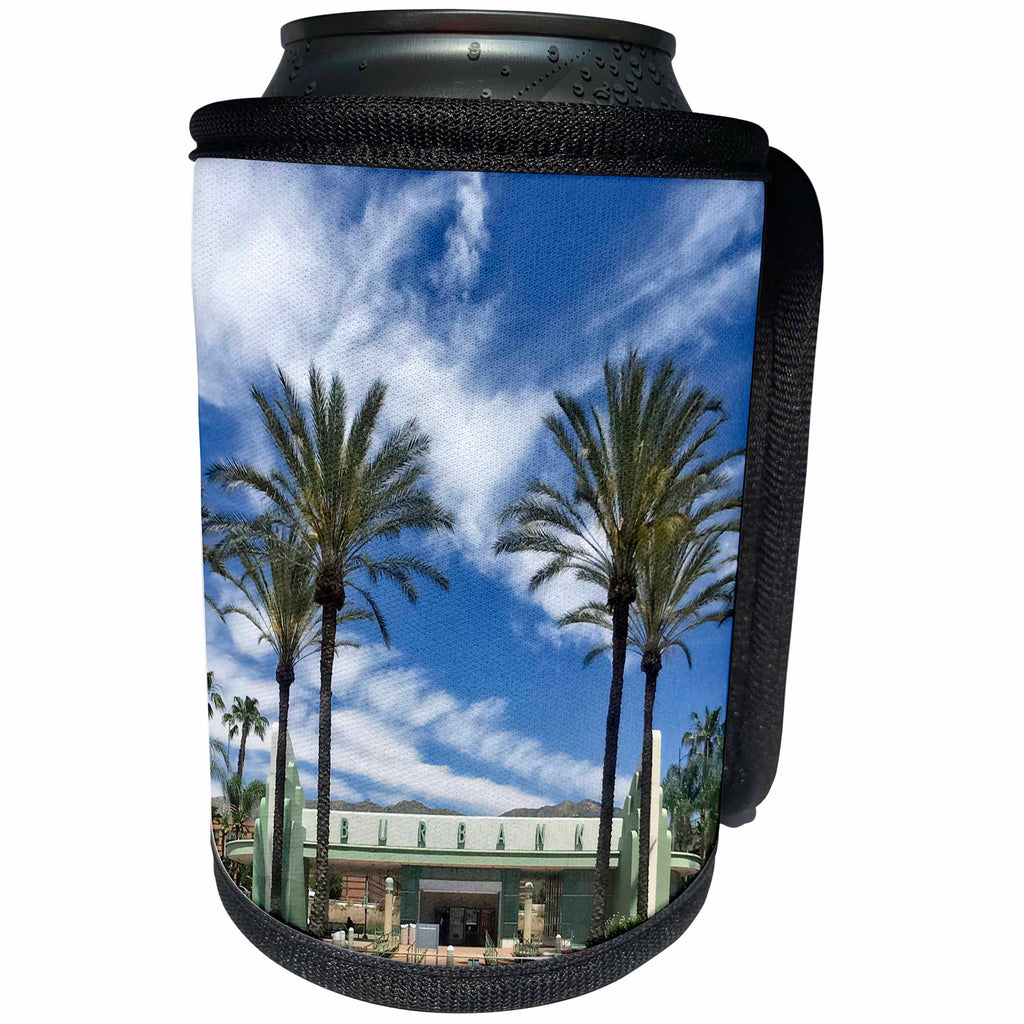 3dRose Boehm Photography Travel - Burbank California Train Station - Can Cooler Bottle Wrap (cc_282327)