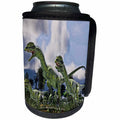 3dRose Boehm Graphics Dinosaur - Dilophosaurus Dinosaurs Run - Can Cooler Bottle Wrap (cc_282331)