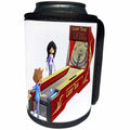 3dRose Boehm Graphics Cartoon - Skee Ball with Male Playing - Can Cooler Bottle Wrap (cc_282361)