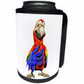 3dRose Boehm Graphics Cartoon - Scarlet Macaw Cartoon Parrot Aww Shucks - Can Cooler Bottle Wrap (cc_282374)