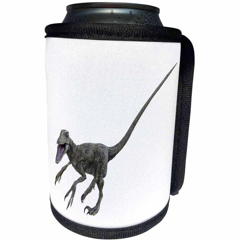 3dRose Boehm Graphics Dinosaur - Deinonychus Wheeling to the Right - Can Cooler Bottle Wrap (cc_282387)