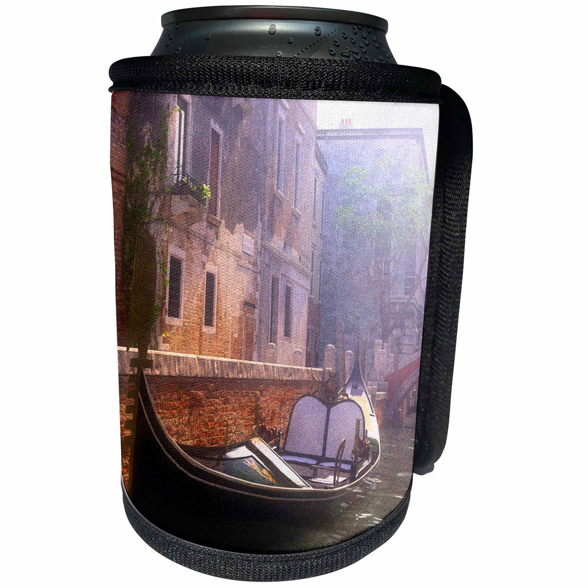 3dRose Boehm Graphics Travel - Canals of Venice with a Gondola - Can Cooler Bottle Wrap (cc_282401)