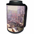 3dRose Boehm Graphics Travel - Canals of Venice with Gondolas in Full Sunlight - Can Cooler Bottle Wrap (cc_282403)