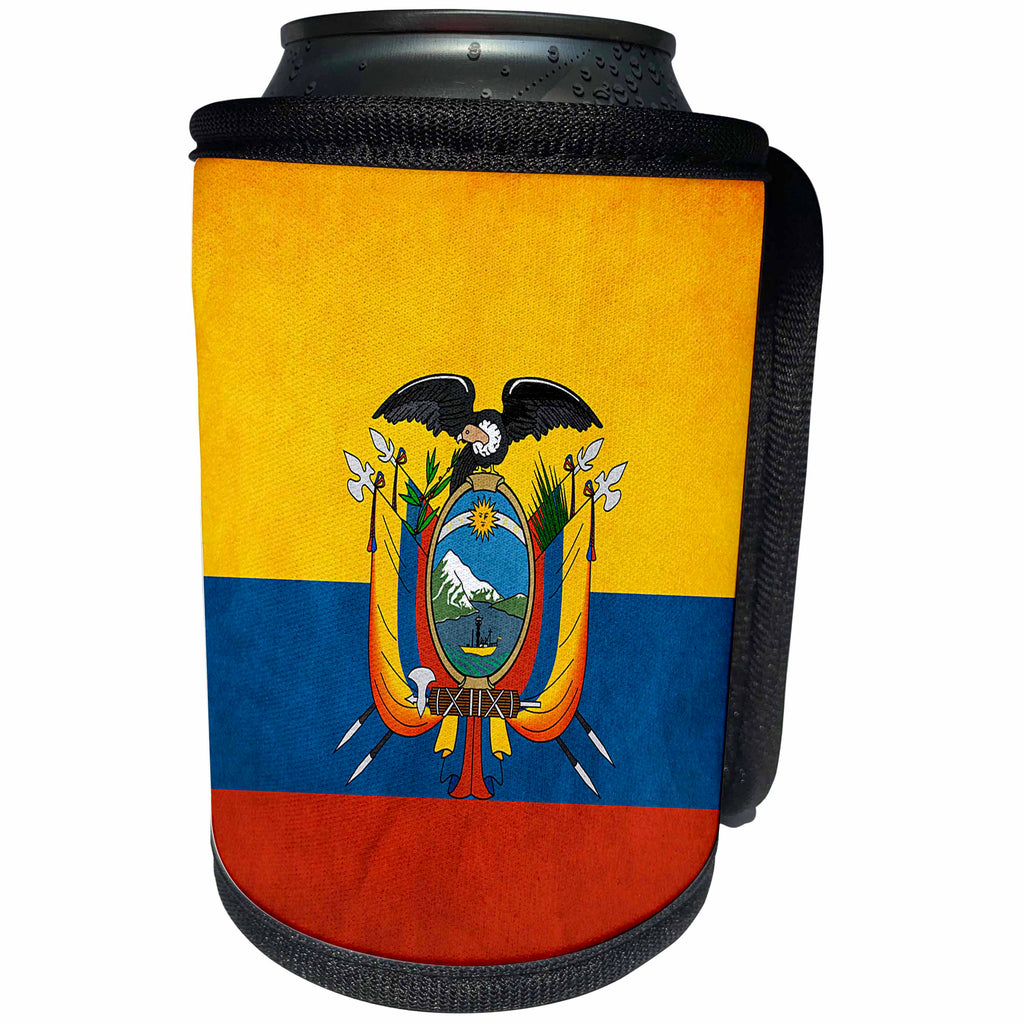 3dRose Flags - Ecuador Flag - Can Cooler Bottle Wrap (cc_28242)