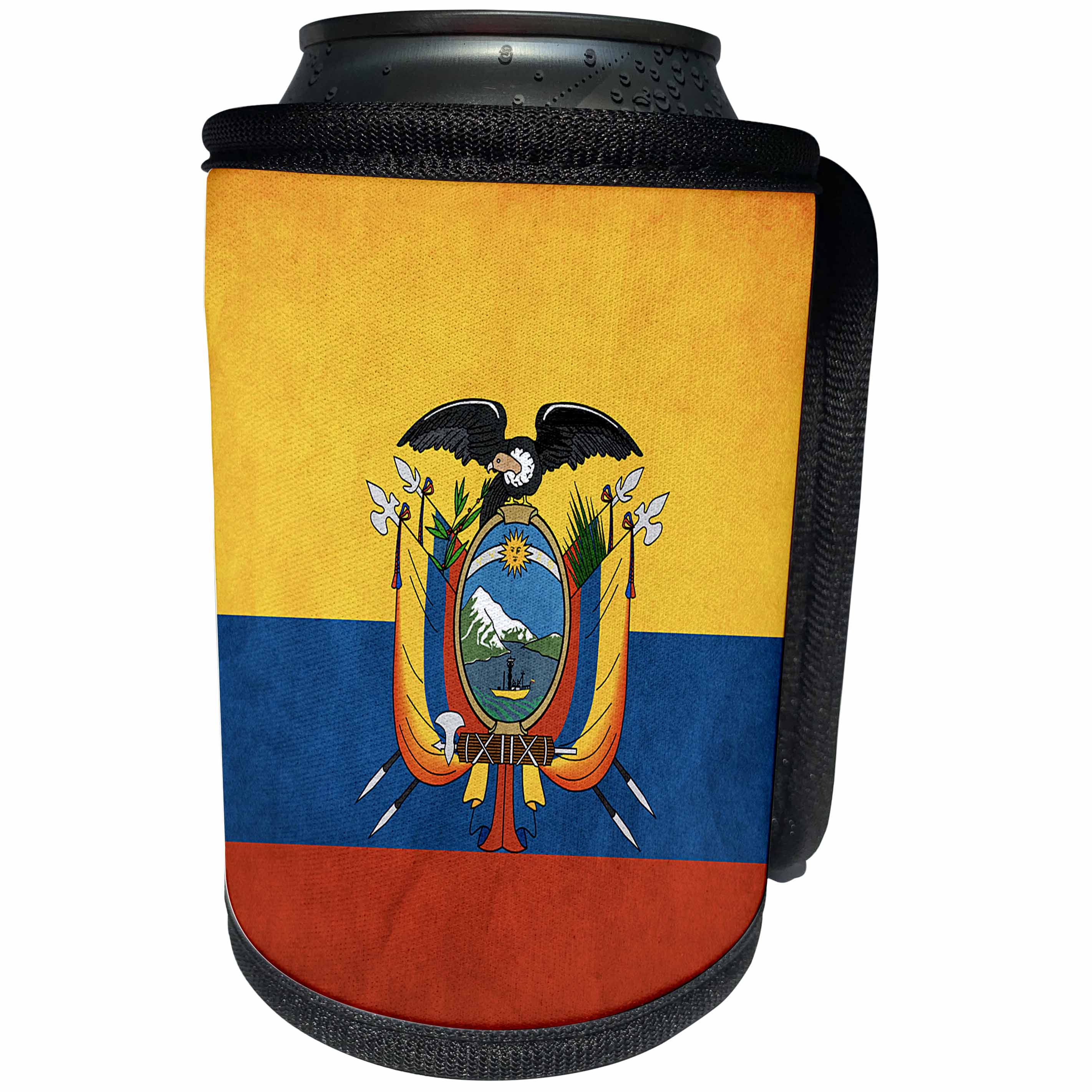 3dRose Flags - Ecuador Flag - Can Cooler Bottle Wrap (cc_28242)