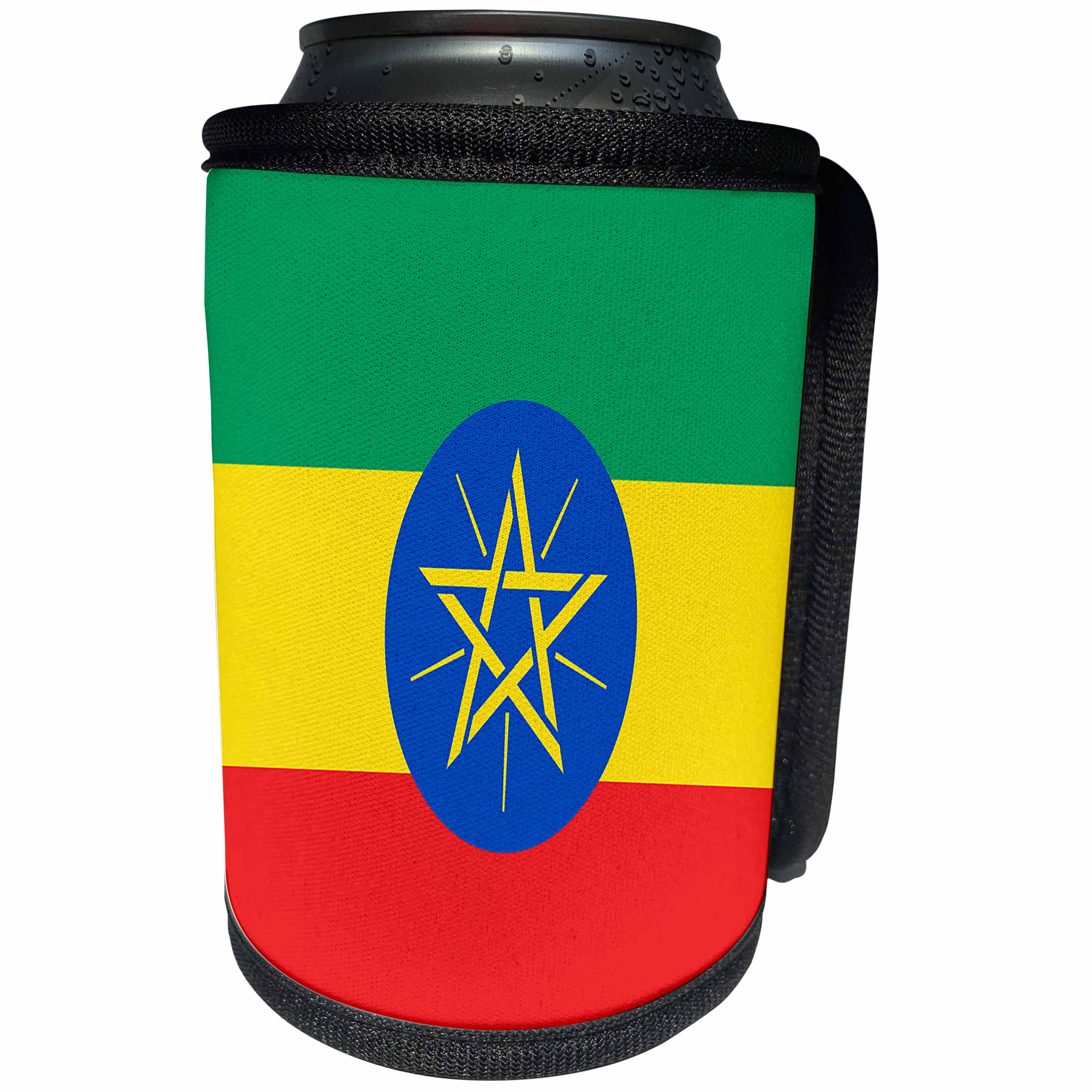 3dRose Flags - Ethiopia Flag - Can Cooler Bottle Wrap (cc_28245)