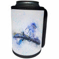 3dRose Andrea Haase Animals Illustration - Blue Watercolor Bird Painting - Can Cooler Bottle Wrap (cc_282469)