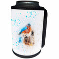 3dRose Andrea Haase Animals Illustration - Blue Orange Kingfisher Bird Illustration - Can Cooler Bottle Wrap (cc_282470)