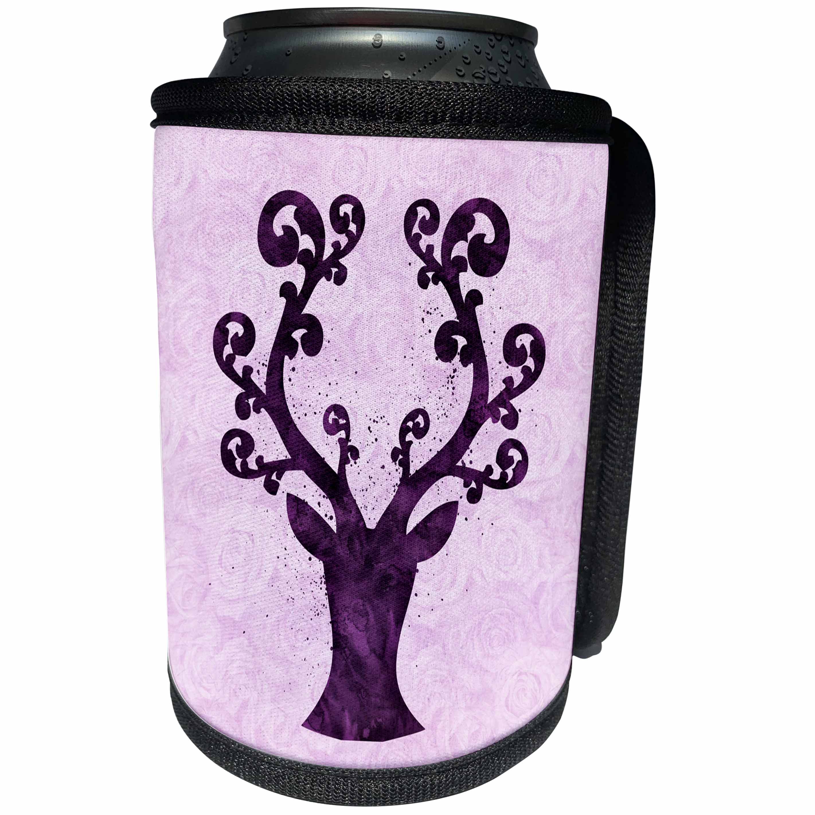 3dRose Andrea Haase Animals Illustration - Deer Head With Swirly Antlers Illustration - Can Cooler Bottle Wrap (cc_282474)