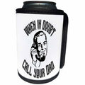 3dRose Andrea Haase Fathers Day Art - Funny Fathers Day Typography Call Dad Design - Can Cooler Bottle Wrap (cc_282487)