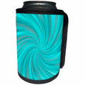 3dRose Andrea Haase Art Illustration - Abstract Art Spiral In Turquoise And Blue - Can Cooler Bottle Wrap (cc_282498)