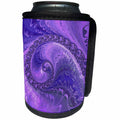 3dRose Andrea Haase Art Illustration - Abstract Art Flourish Fractal In Purple And Lilac - Can Cooler Bottle Wrap (cc_282511)