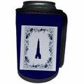 3dRose Kultjers Fun - Delft blue tile church - Can Cooler Bottle Wrap (cc_282734)