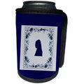 3dRose Kultjers Fun - Delft blue tile girl with a pearl earring - Can Cooler Bottle Wrap (cc_282736)