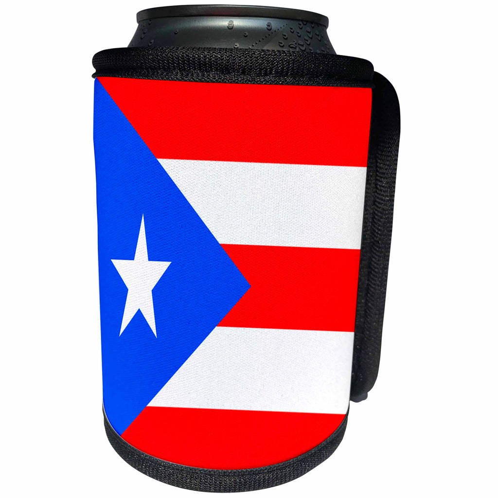 3dRose Flags - Puerto Rico Flag - Can Cooler Bottle Wrap (cc_28274)