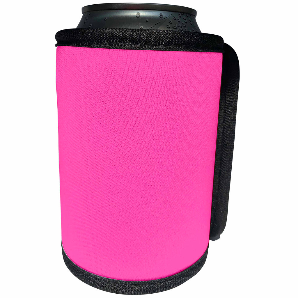 3dRose Kultjers Colors - Color hot pink - Can Cooler Bottle Wrap (cc_282765)