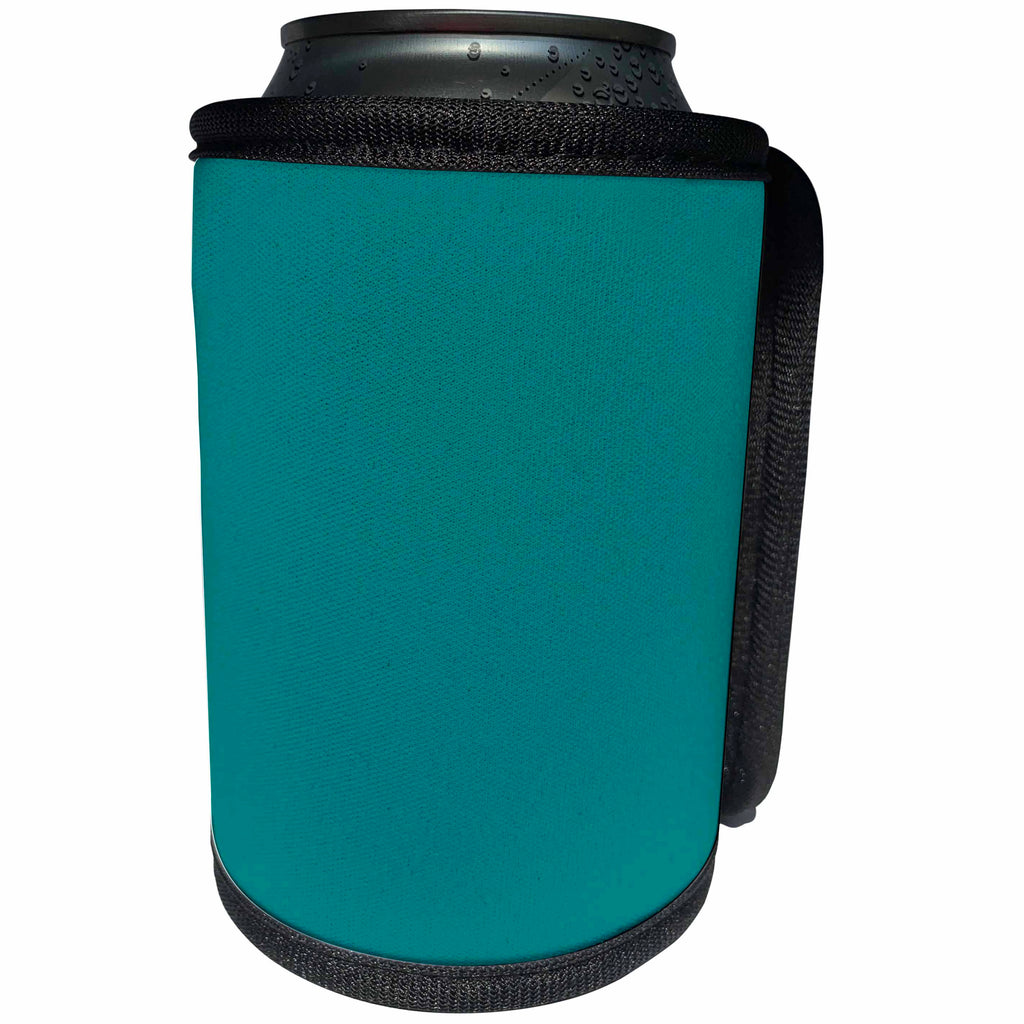 3dRose Kultjers Colors - Color teal - Can Cooler Bottle Wrap (cc_282779)