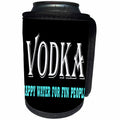 3dRose RinaPiro Alcohol Sayings - Vodka Happy water for fun people. - Can Cooler Bottle Wrap (cc_282833)